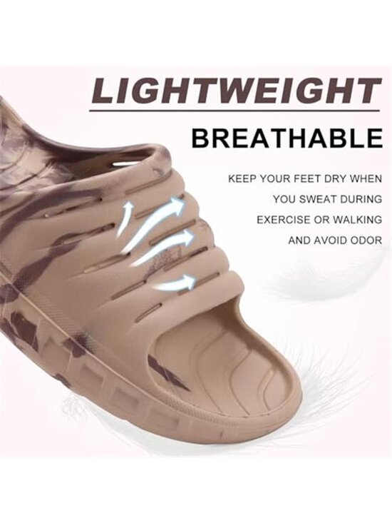 New Mens Recovery Sandals Orthotic Arch Support Open Toe Sport Slides Thick